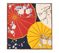 YsRoad Foulard Carré Femme - Foulard en Soie de Mûrier Pour 53x53cm, Bandeau Carré, Léger et élégant Peut être Noué Autour du Cou, des Cheveux, du sac à Main et de la Ceinture Rouge Vert