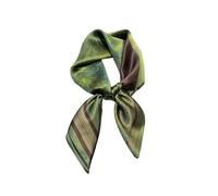 YsRoad Foulard Carré Femme - Foulard en Soie de Mûrier Pour 70x70cm, Bandeau Carré, Léger et élégant Peut être Noué Autour du Cou, des Cheveux, du sac à Main et de la Ceinture Rouge Vert