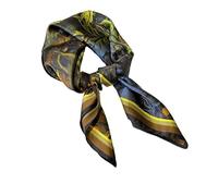 YsRoad Foulard Carré Femme - Foulard en Soie de Mûrier Pour 70x70cm, Bandeau Carré, Léger et élégant Peut être Noué Autour du Cou, des Cheveux, du sac à Main et de la Ceinture Rouge Vert