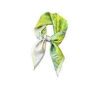 YsRoad Foulard Carré Femme - Foulard en Soie de Mûrier Pour 70x70cm, Bandeau Carré, Léger et élégant Peut être Noué Autour du Cou, des Cheveux, du sac à Main et de la Ceinture Rouge Vert