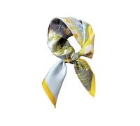 YsRoad Foulard Carré Femme - Foulard en Soie de Mûrier Pour 70x70cm, Bandeau Carré, Léger et élégant Peut être Noué Autour du Cou, des Cheveux, du sac à Main et de la Ceinture Rouge Vert