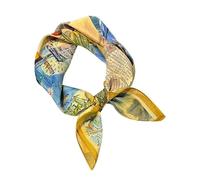 YsRoad Foulard en soie Femme - Écharpe en soie et Coton Pour 68x68cm, Bandeau, Léger et élégant Peut être Noué Autour du Cou, des Cheveux, du sac à Main et de la Ceinture Rouge Vert