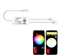 YSRSAI Mini Dual-Output ZigBee Dimmer Controller RGBCCT RGBCW 6PIN LED Strip Controller 5V 12V 24V Compatible avec Zigbee 3.0 Hub Tuya, Z2mqtt, Smartthings, Alexa Echo Plus