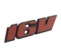 YSRWTBBA Autocollant 3D de Style de Voiture, Badge de calandre Avant MK2 Rouge 16V, emblème de calandre de Voiture, emblème de Coffre Facile à Installer, il Suffit de peler et Coller.(16V Rear)