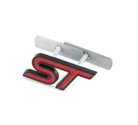 YSRWTBBA Autocollant 3D de voiture ST emblème insigne de calandre de capot avant Compatible avec le Logo ST Fiesta Ecosport 2009-2015 Focus2 Focus3 MK2 Facile à installer, il suffit de peler et coller