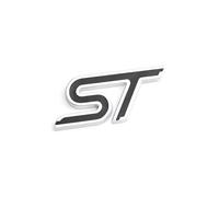 YSRWTBBA Autocollant 3D de voiture ST emblème insigne de calandre de capot avant Compatible avec le Logo ST Fiesta Ecosport 2009-2015 Focus2 Focus3 MK2 Facile à installer, il suffit de peler et coller