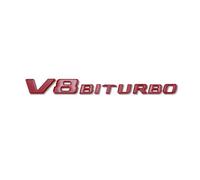 YSRWTBBA Autocollant de voiture avec Logo de lettre BITURBO V8, Compatible avec le Logo Twin Turbo, accessoires de Modification de garde-boue, étiquette décorative Facile à installer, il suffit de pel