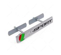 YSRWTBBA Autocollants de calandre Avant avec Logo R Sport en métal 3D compatibles avec Les Accessoires de Style de Voiture R-Sport XJ XE XF F-Type F-Pace E-Type Facile à Installer, il Suffit de peler