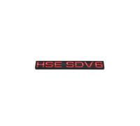 YSRWTBBA Lettres ABS 3D HSE SDV6 Edition Emblème Compatible avec Badge de Coffre de Voiture Logo Autocollant Chrome Argent Noir Rouge Facile à installer, il suffit de peler et coller.(Matte black Red)