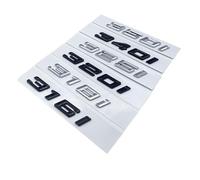 YSRWTBBA Numéros de police lettres 316i 318i 320i 325i 328i 330i 335i GT, emblème supérieur ABS Compatible avec la plaque signalétique de coffre de voiture série 3, Logo autocollant Facile à installer