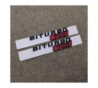 YSRWTBBA Voiture ABS BITURBO 700 800 900 Logo côté coffre corps Badge emblème décalcomanies autocollant Compatible avec classe G G700 G800 G900 W463 Facile à installer, il suffit de peler et coller.(G