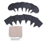 Yssevlon Ensemble de Marqueurs ¨¤ Fromage en Ardoise - 12 Pi¨¨Ces Marqueurs ¨¤ Fromage en Ardoise Noire Ronds avec des Crayons en Ardoise D¨¦Cor Fromage Tableau Noir