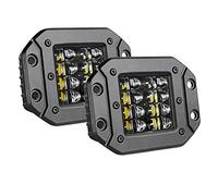 YSSMAO 40W encastré LED Light Work Bar 12V / 24V Faisceau LED Spot pods Conduite Phares antibrouillard IP68 Travail Waterproof LED pour Voiture Camion 5 Pouces,2pcs