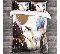 YSSMGS Assassination Classroom Parure de lit avec housse de couette imprimée 3D 100 % microfibre, super douce et confortable (A02, 135 x 200 cm + 80 x 80 cm)