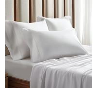 YSSOA Parure de lit 4 pièces rafraîchissante, Respirante et Super Douce avec Poches Profondes jusqu'à 38,1 cm, Facile à Installer, résistante aux Plis, à la décoloration et aux Taches, Blanc