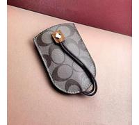 YSSQOVO Cuir Coques de clé de pour VW Polo 6 (VI) AW I 2017-2024 2025, 12.8cm × 7.8cm Voiture Porte clé Voiture Porte Clef Voiture Protege telecommande (Brun)