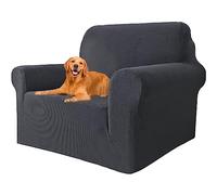 YSTELLAA Housse Canapé Extensible 1 Place, Housse de Canapé avec Accoudoirs, Super élastique Housse Canape pour Chiens et Chats Animaux Antisalissure (Gris Foncé, Canapé Largeur 81cm-120cm)