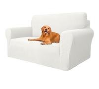 YSTELLAA Housse Canapé Extensible 2 Places, Housse de Canapé avec Accoudoirs, Super élastique Housse Canape pour Chiens et Chats Animaux Antisalissure (Blanc, Canapé Largeur 145cm-178cm)