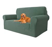 YSTELLAA Housse Canapé Extensible 2 Places, Housse de Canapé avec Accoudoirs, Super élastique Housse Canape pour Chiens et Chats Animaux Antisalissure (Vert, Canapé Largeur 145cm-178cm)