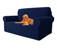 YSTELLAA Housse Canapé Extensible 2 Places, Housse de Canapé avec Accoudoirs, Super élastique Housse Canape pour Chiens et Chats Animaux Antisalissure (Bleu Foncé, Canapé Largeur 145cm-178cm)