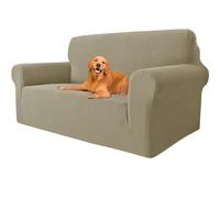 YSTELLAA Housse Canapé Extensible 2 Places, Housse De Canapé avec Accoudoirs, Super Élastique Sofa Cover Universelle, Moderne, Antidérapante, Antisalissure, Lavable, Khaki