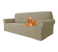 YSTELLAA Housse Canapé Extensible 3 Places, Housse De Canapé avec Accoudoirs, Super Élastique Sofa Cover Universelle, Moderne, Antidérapante, Antisalissure, Lavable, Khaki