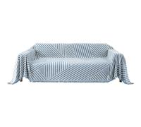 YSTELLAA Housse De Canapé 2 Places, 180×280CM, Protection Sofa, Jete De Canape Grande Taille Épaisses, Housse Universelle Four Seasons, Décoration Intérieure, pour Le Salon, Bleu-Line