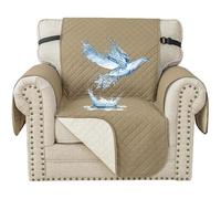 YSTELLAA Impermeable Housse Canapé 1 Place, Housse De Fauteuil, Universelle Protege Canape avec Accoudoirs, Antidérapante Épaissi, Protection Chat Chiens Griffures, Kaki