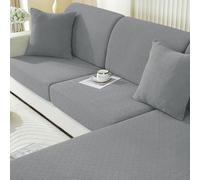 Ystyle Housse Assise Canapé Extensible, Housse De Coussin Canapé, Universelle Housse Coussin Canape, Protection Meubles Couvre pour Canapé Antidérapante Couverture Canape (3 Place, Gris Clair)