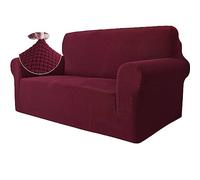 Ystyle Housse Canapé 2 Places avec Accoudoirs, Bourgogne | Extensible Housses de Canapé, Universelle Housse Canape Protection Chat Chiens Griffures, Housse Fauteuil Antidérapante