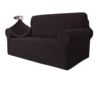 Ystyle Housse Canapé 2 Places avec Accoudoirs, Extensible Housses de Canapé, Universelle Housse Canape Protection Chat Chiens Griffures, Housse Fauteuil Antidérapante, Café