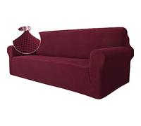 Ystyle Housse Canapé 3 Places avec Accoudoirs, Bourgogne | Extensible Housses de Canapé, Universelle Housse Canape Protection Chat Chiens Griffures, Housse Fauteuil Antidérapante