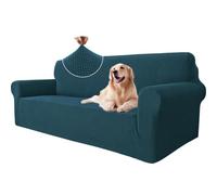 Ystyle Housse Canapé 3 Places avec Accoudoirs, Housse Canape Extensible, Protege Canape Universelle, Housses pour Meubles Protection pour Chiens et Chats, Moderne Housse Fauteuil, Vert Foncé