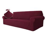 Ystyle Housse Canapé 4 Places avec Accoudoirs, Bourgogne | Extensible Housses de Canapé, Universelle Housse Canape Protection Chat Chiens Griffures, Housse Fauteuil Antidérapante