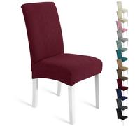 Ystyle Housse de Chaise Extensible 6 Pièces, Couverture Protecteur de Chaise Salle a Manger Universel Lavable Amovible Durable, Moderne Couverture pour Hotel Restaurant et Mariage, Bourgogne