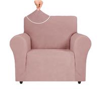 Ystyle Housse de Fauteuil Extensible, Housse Canapé 1 Place avec Accoudoirs, Protection Canape Chien, Universelle Hiver Sofa Cover, Housse de Canape Antidérapante, Gris Rose