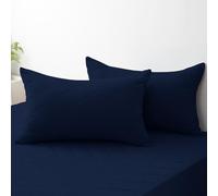 Ystyle Imperméable Taie d'oreiller 50x80cm Microfibre Premium Lot de 2, Housse Coussin Super Doux avec Fermeture par Enveloppe, Resistant et Lavable Hypoallergénique Anti-Acariens, Marine
