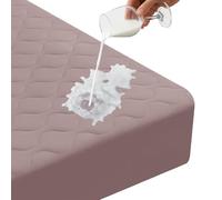 Ystyle Protege Matelas 160 x 190 cm Matelassé, Soja | Bonnet Jusqu'À 30cm avec Élastique Tout Autour, Protège Matelas Bruit Housses, Anti-Acariens Et Respirant