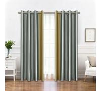 Ystyle Rideaux Intérieurs Lot De 2, 140x180 cm, Gris Jaune | Rideau Thermique Isolant Anti Froid Et Chaleur, Rideaux Occultants, Rideau Occultant Thermiques, Rideau Salon Rideau Phonique