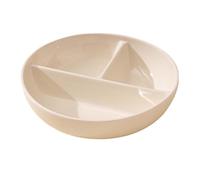 YSUEFIJO Assiette en Céramique Compartimentée, Assiette Ronde 3 Compartiments, Vaisselle Séparée pour Portions Repas Équilibrés, Assiette De Service pour Usage Quotidien