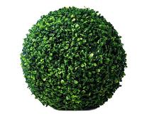 YSUEFIJO Boule de Buis de Bois Artificiel Topiaire, Plante Artificielle à Suspendre, Réaliste Fausse Plante, Plante Tropicale, pour Mariage, Jardin, Suspendu, Décoration Murale