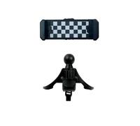 YSWOMOSKD Support de téléphone de Voiture, Support de téléphone Union Jack pour Ventilation d'air Circulaire de Voiture pour Berceau Mains Libres Mini Cooper R56/R55/R57/R58/R59/R60/R61 (Checker)