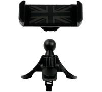 YSWOMOSKD Support de téléphone de Voiture, Support de téléphone Union Jack pour Ventilation d'air Circulaire de Voiture pour Berceau Mains Libres Mini Cooper R-Series pour Smartphone (Union Jack)