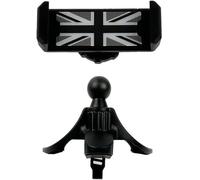 YSWOMOSKD Support de téléphone de voiture Union Jack pour grille d'aération circulaire de voiture pour Mini Cooper série R - Support mains libres pour smartphone, iPhone (jack gris)