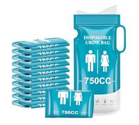 YSWOVUO 12 Pièces Sac à Urine Jetable, 750ml Sacs Urinoirs d'urgence, Sac Urinoir de Voyage pour Homme, Femme, Enceinte, Patient, Enfants, Voyage, Voiture, Camping, Randonnée