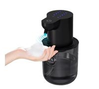 YSWOVUO 400ML Distributeur Savon Automatique Étanche, Électrique Distributeur Savon Mousse avec Capteur, Mural, Volume de Mousse Réglable à 4 Niveaux, Noir, pour Salle de Bain, Cuisine