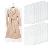 YSWOVUO 45 Pièces Housses de Vêtements 60 × 120cm, Transparent Housse Vêtements à Suspendre, Housse Costume Anti-Poussière, Sacs à Vêtements pour Chemise, Veste, Costume, Pull-Over