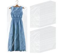 YSWOVUO 45 Pièces Housses de Vêtements 60 × 140cm, Transparent Housse Vêtements à Suspendre, Housse Costume Anti-Poussière, Sacs à Vêtements pour Chemise, Veste, Costume, Pull-Over