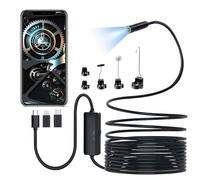 YSWOVUO Camera Endoscopique, 5m Endoscope Ip67, Endoscopique 1920 HD Type C, avec 8 Lumières LED, Camera Andostopique, Caméra d'inspection Serpent pour Android et iOS Smartphone, iPhone, iPad, Samsung