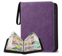 YSWOVUO Classeur Carte, 900 Porchettes Album Carte, Albums pour Cartes à Collectionner, pour Sangle Elastique, Violet
